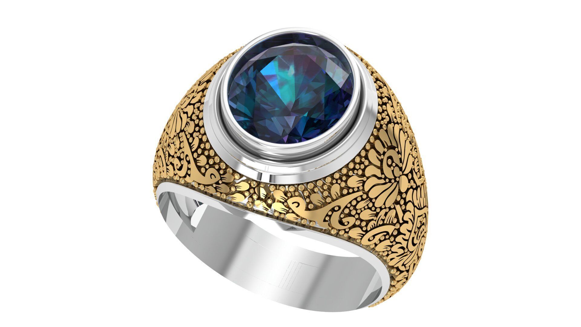 Mens Ring 3D print model_1