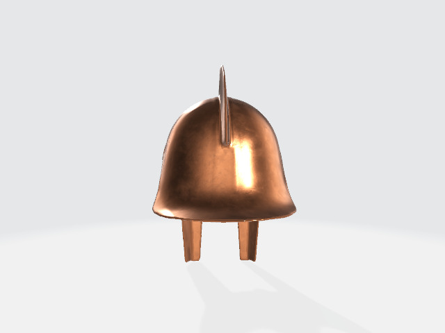 Bronze Spartan Helmet Low-poly 3D model_4