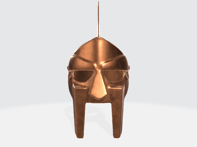 Bronze Spartan Helmet Low-poly 3D model_3