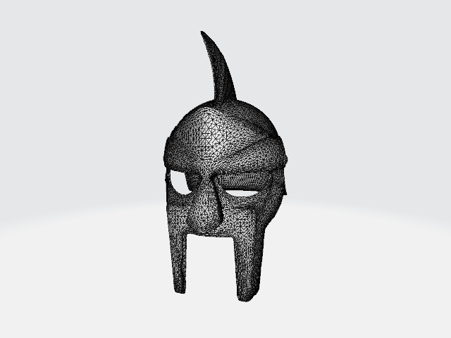 Bronze Spartan Helmet Low-poly 3D model_8