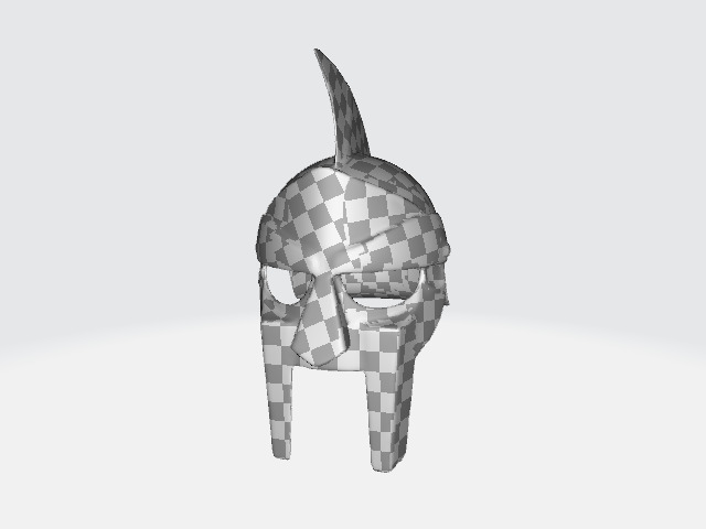 Bronze Spartan Helmet Low-poly 3D model_10