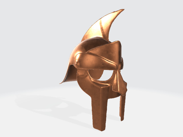 Bronze Spartan Helmet Low-poly 3D model_2