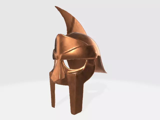Bronze Spartan Helmet Low-poly 3D model_0