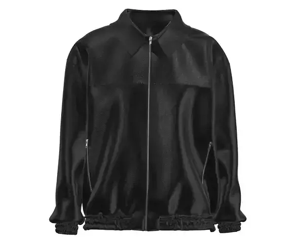 Faux leather bomber jacket