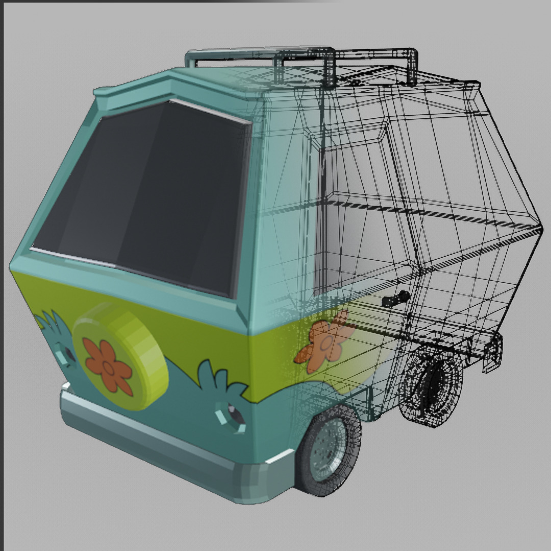 Mystery Machine - Low Poly Low-poly 3D model_1