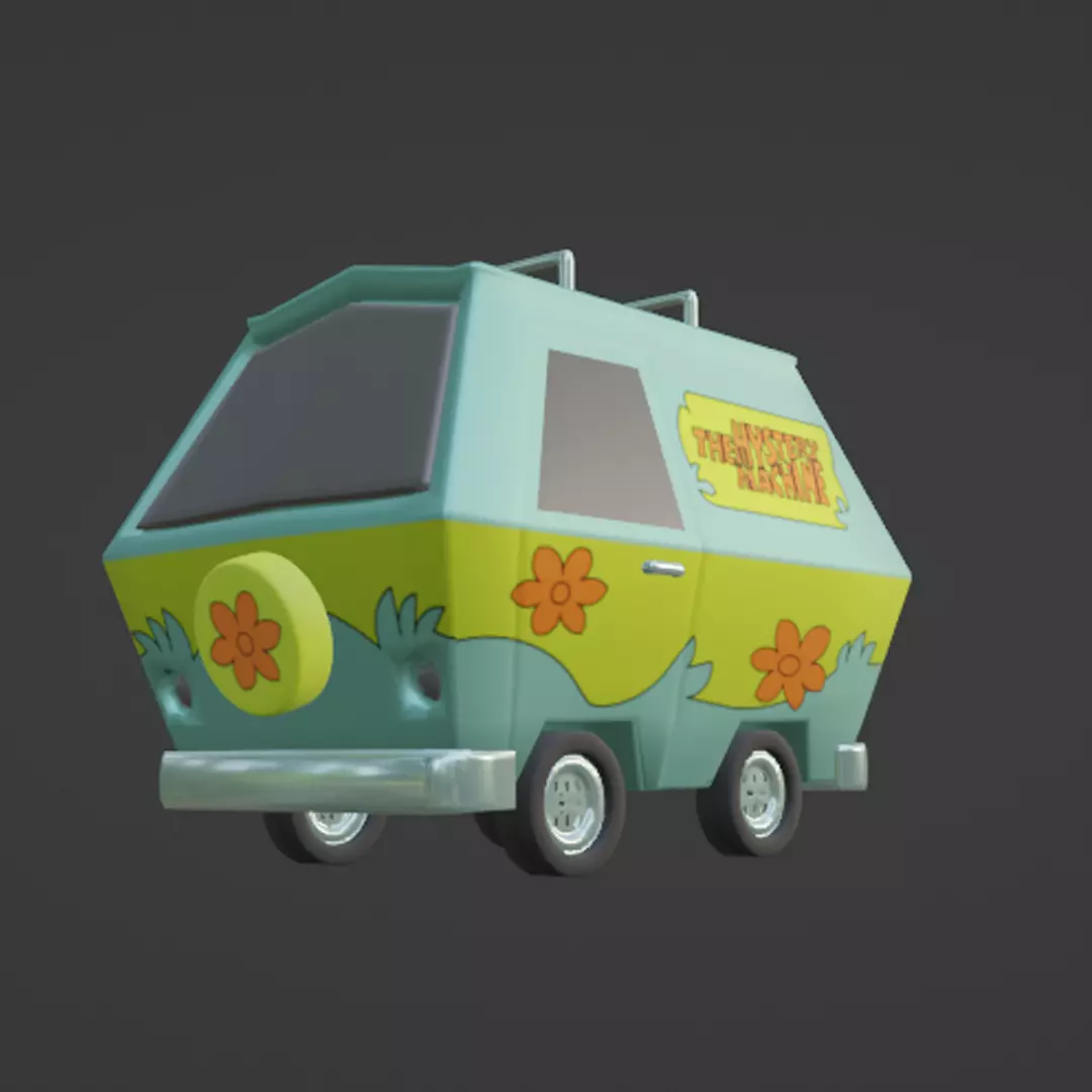 Mystery Machine - Low Poly Low-poly 3D model_0