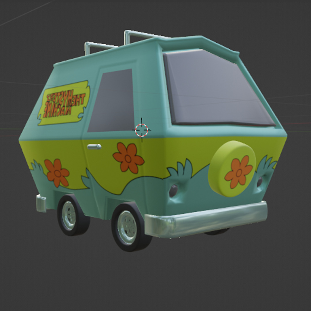 Mystery Machine - Low Poly Low-poly 3D model_2