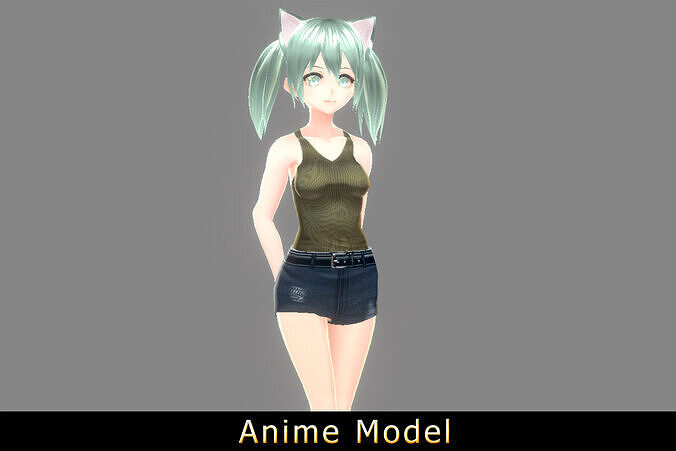 Anime Character - Female006 3D model
