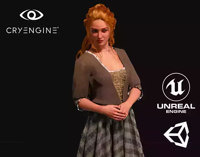 Medieval Teen - Game Ready