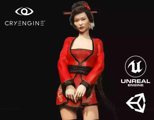 Asian Woman - Game Ready