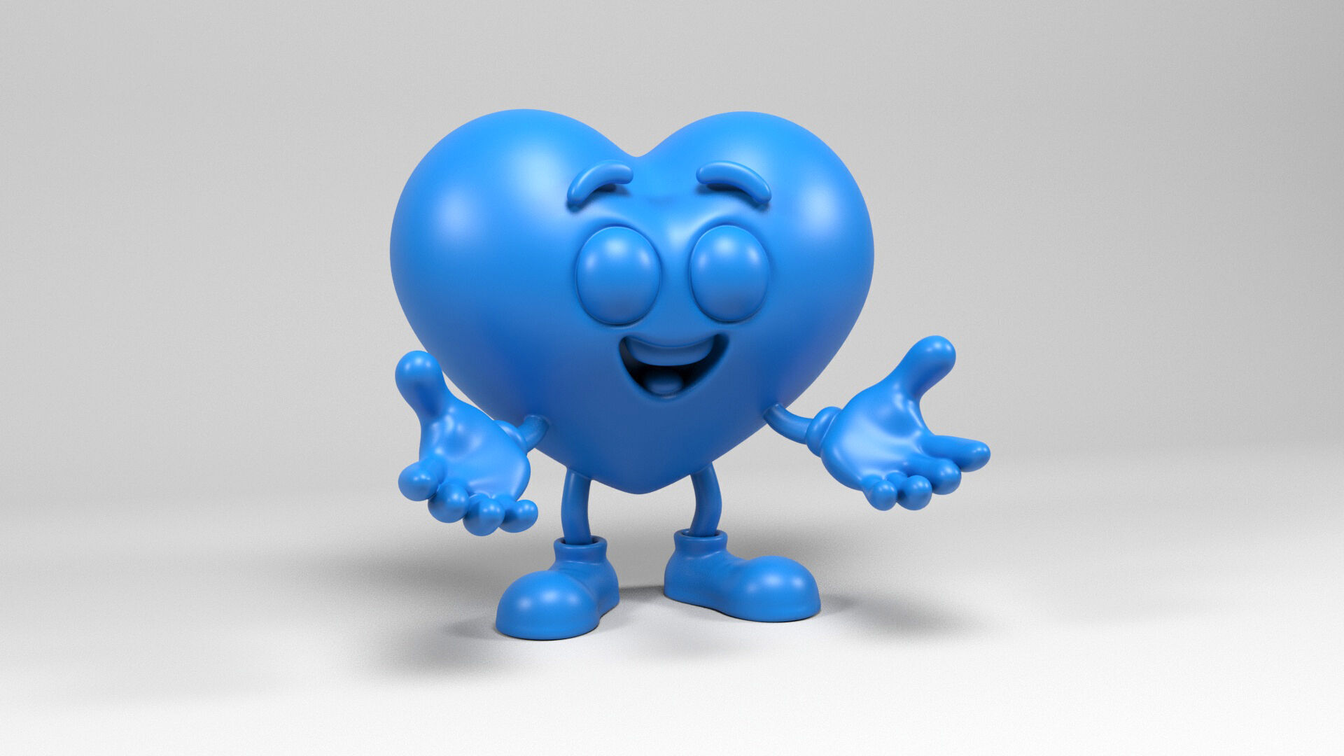 Funny heart 3D print model_1