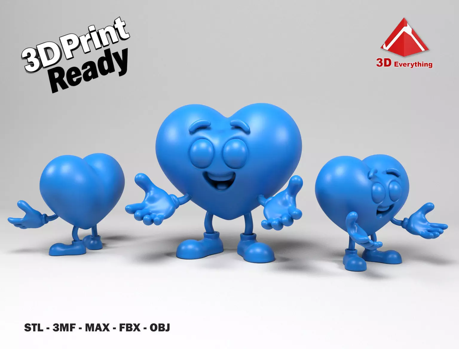Funny heart 3D print model_0
