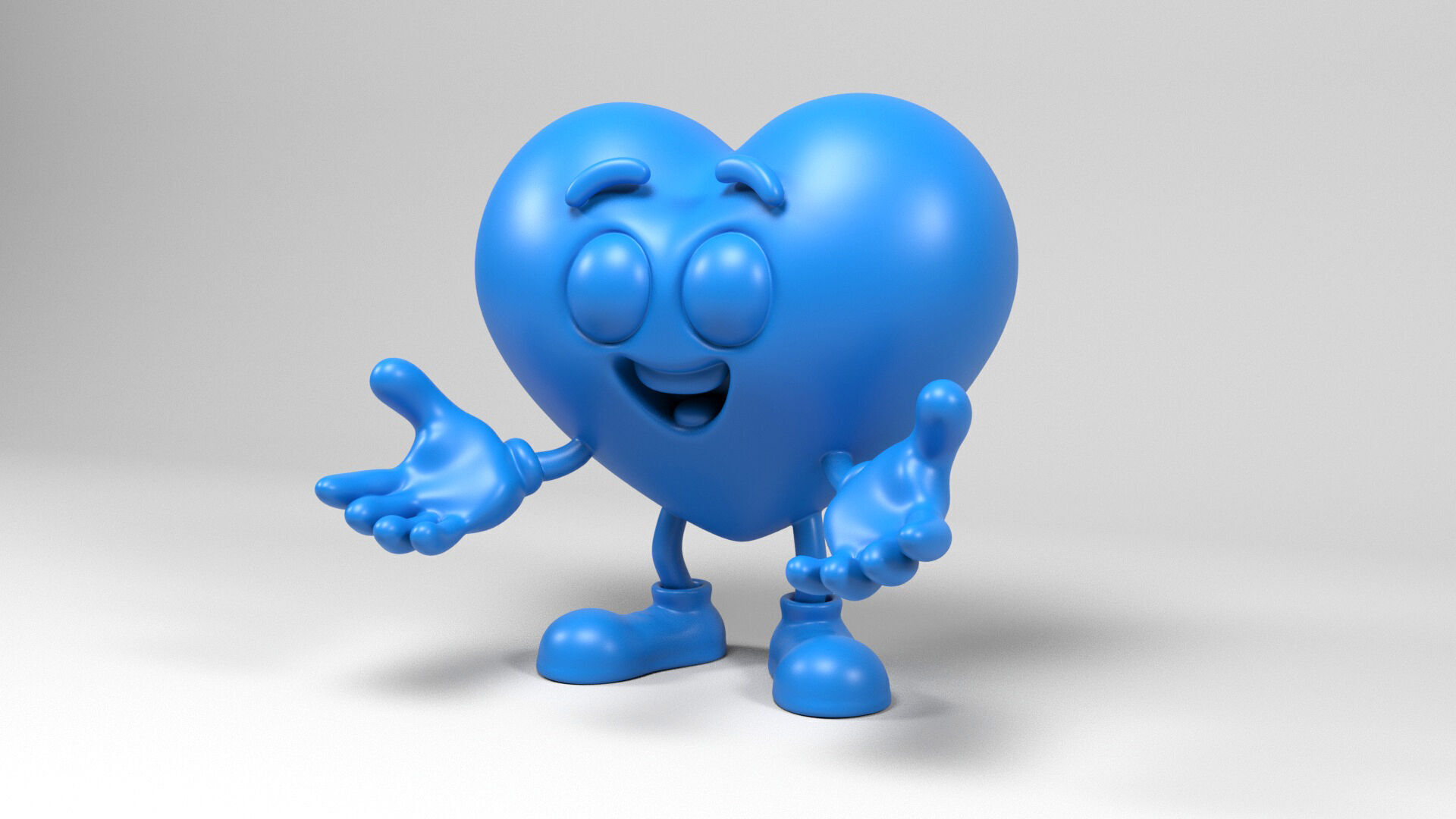 Funny heart 3D print model_2