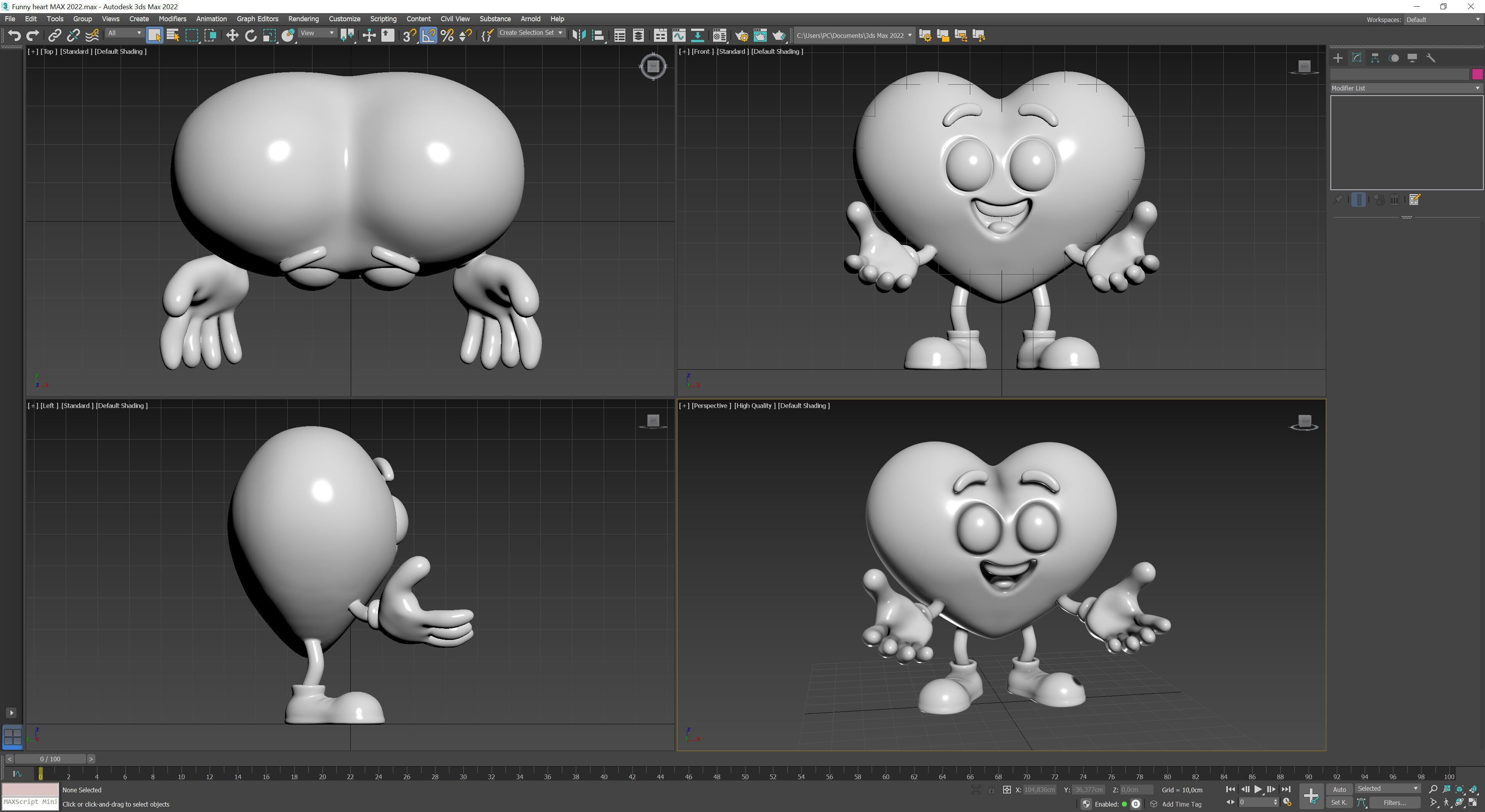 Funny heart 3D print model_11