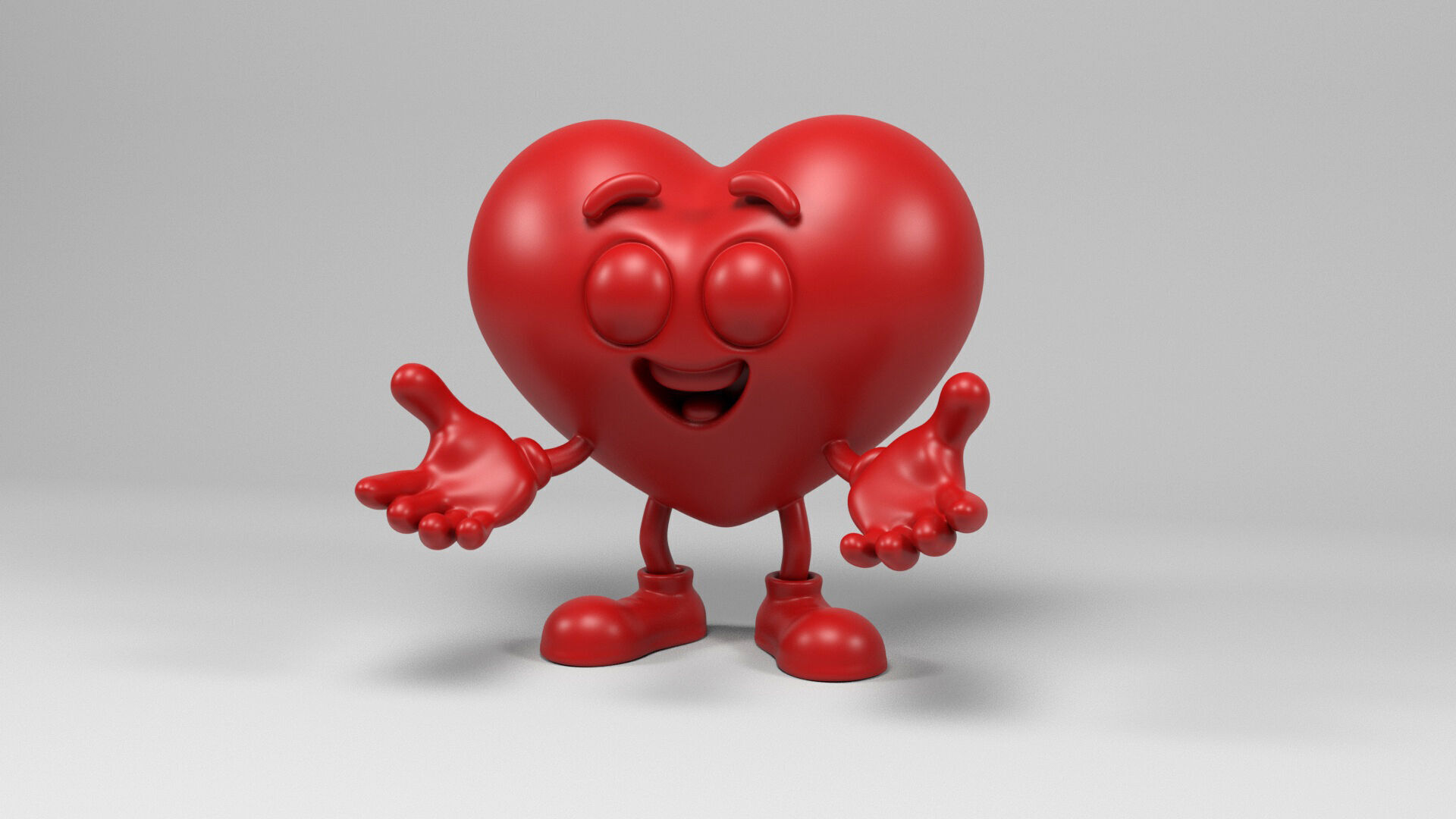 Funny heart 3D print model_3