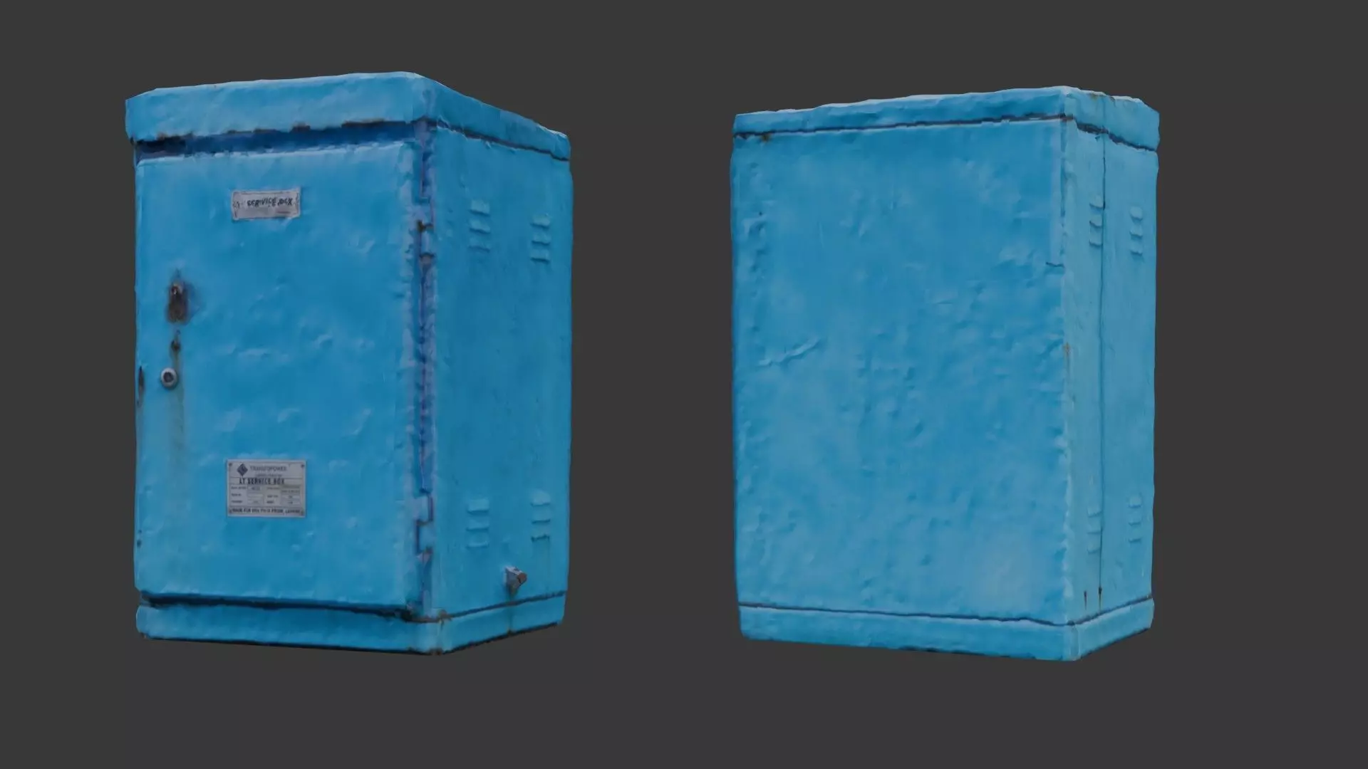 Scanned Old Electrical Box  Low Poly 3D Model Low-poly 3D model_0