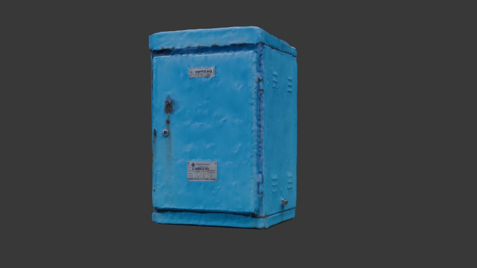 Scanned Old Electrical Box  Low Poly 3D Model Low-poly 3D model_1