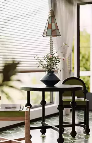 Retro American casual table and chair Retro American