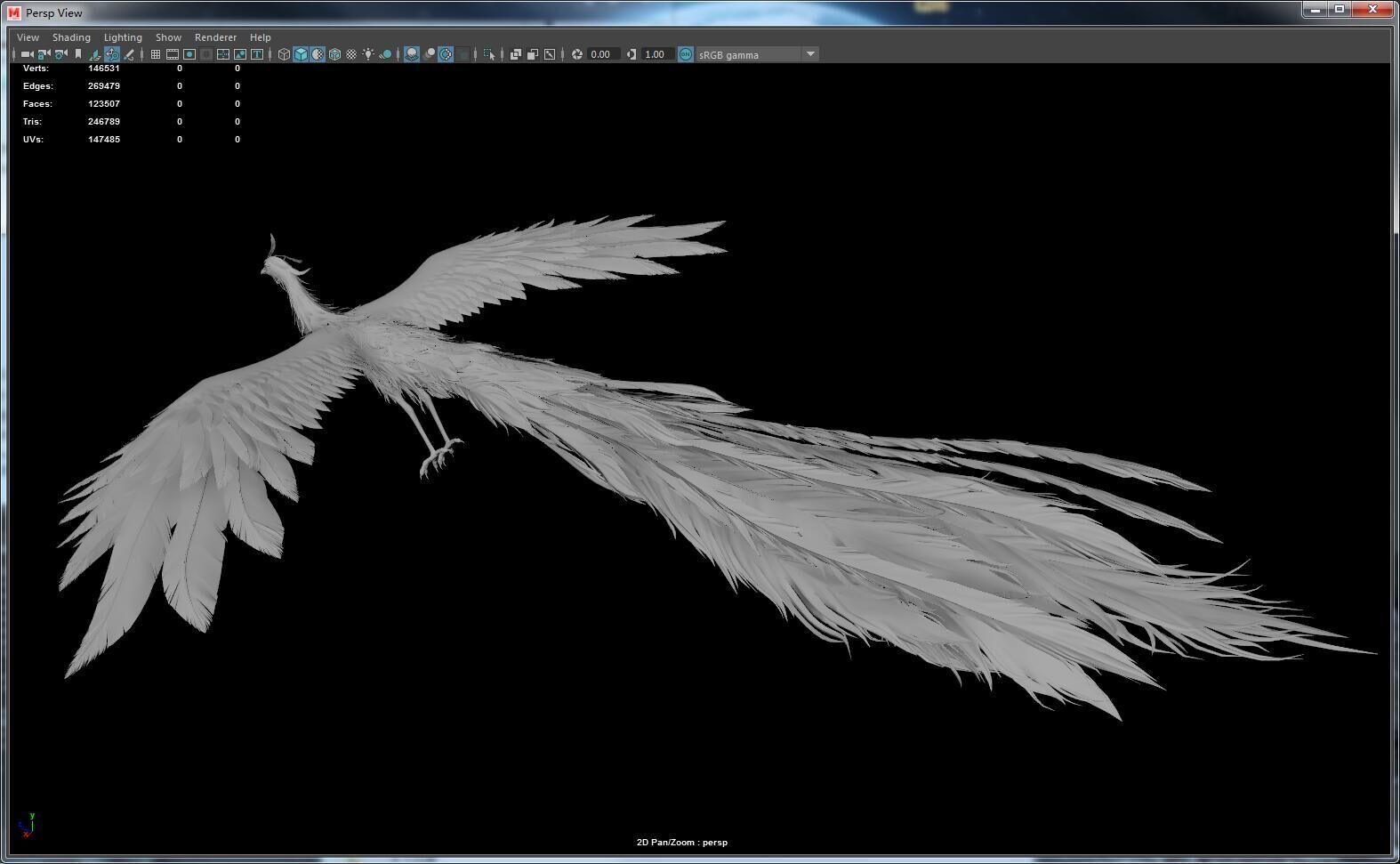 phoenix Undead bird phoenix 3D model_7