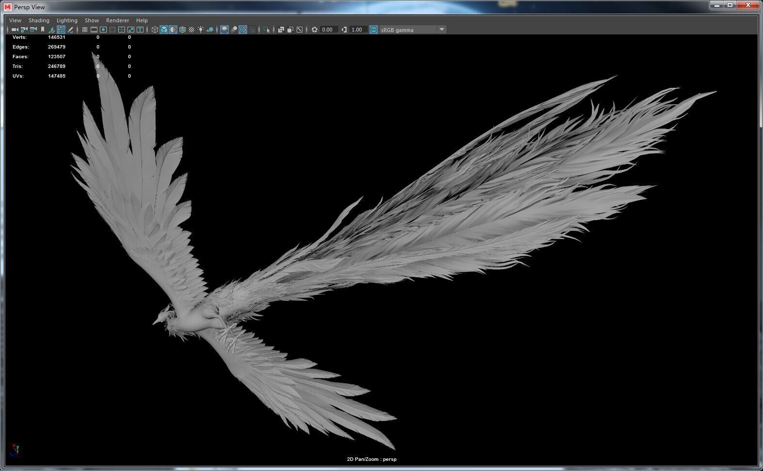phoenix Undead bird phoenix 3D model_8