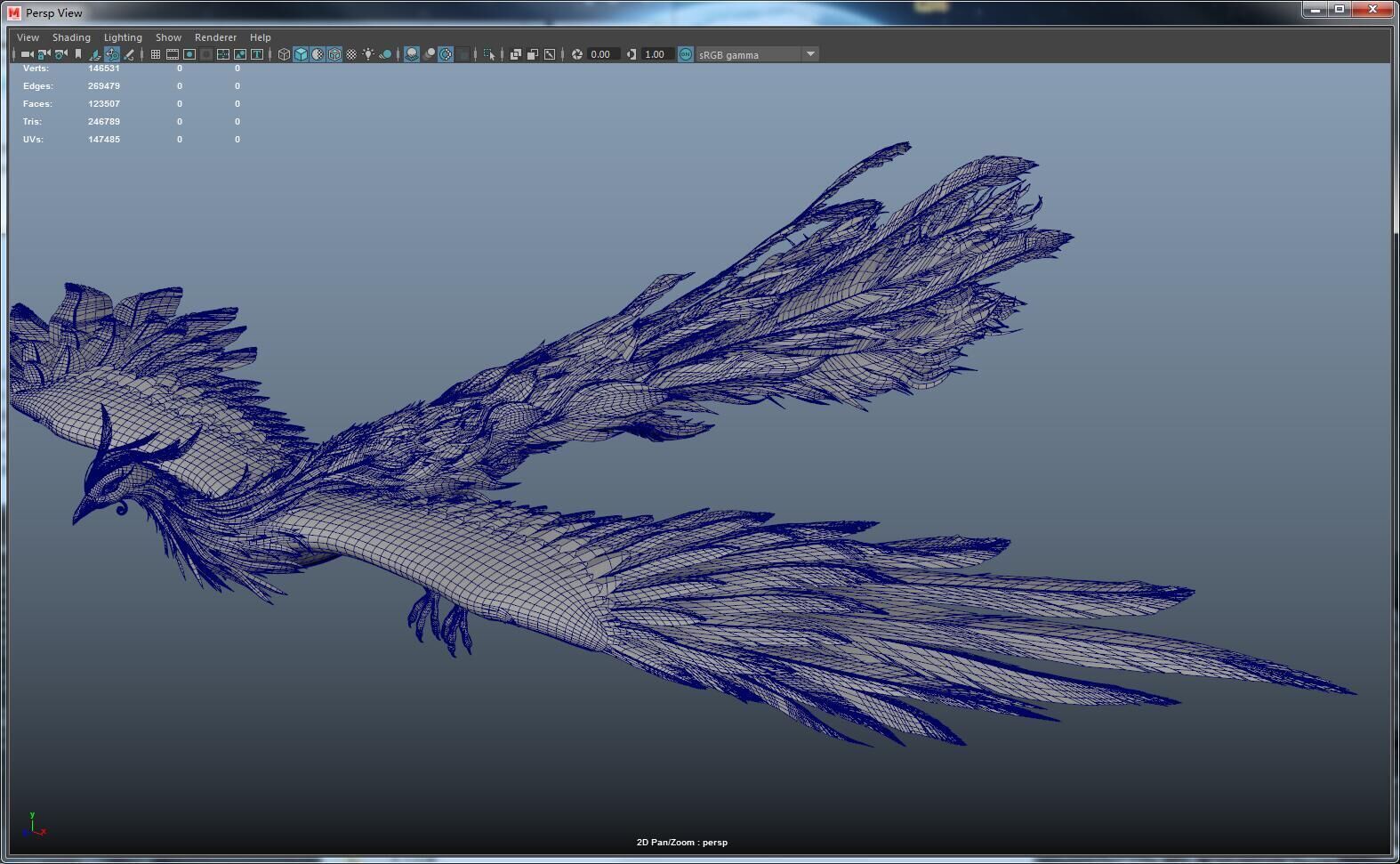 phoenix Undead bird phoenix 3D model_9