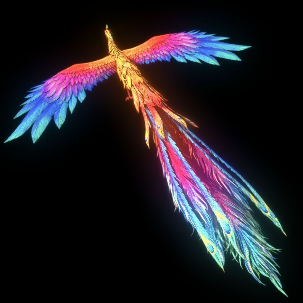 phoenix Undead bird phoenix 3D model_3