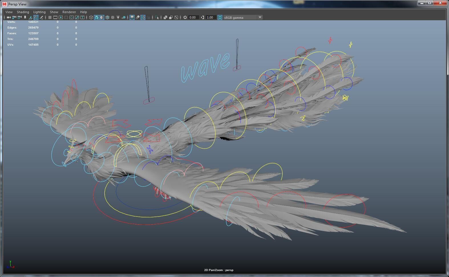 phoenix Undead bird phoenix 3D model_13