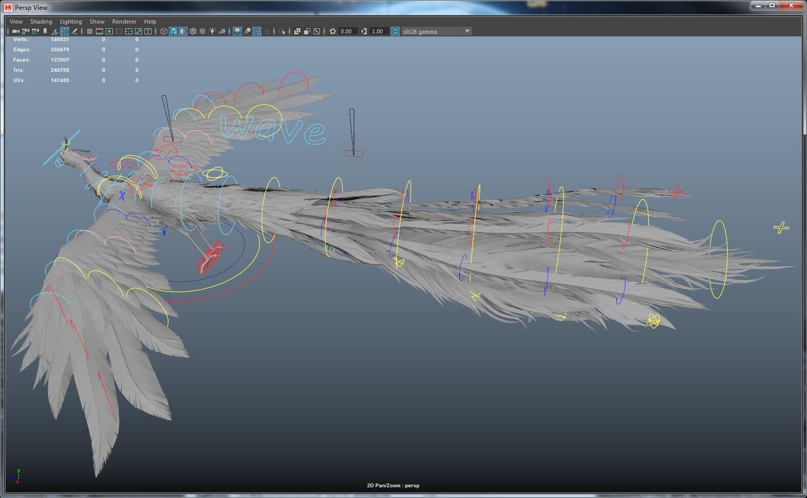 phoenix Undead bird phoenix 3D model_11