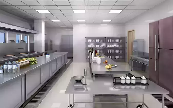 Modern and simple kitchen Modern kitchen Hotel kitchen 