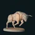 Spanish bull charging stl 3D print model_1