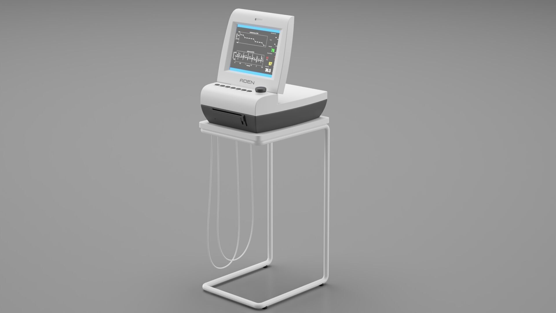 Fetal Monitor 3D model_8