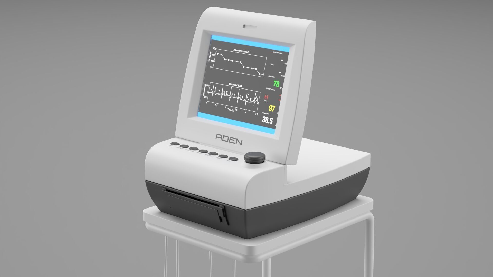 Fetal Monitor 3D model_9