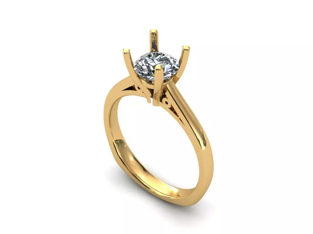 Minimal Solitaire Ring - Free 3D Model Free 3D print model