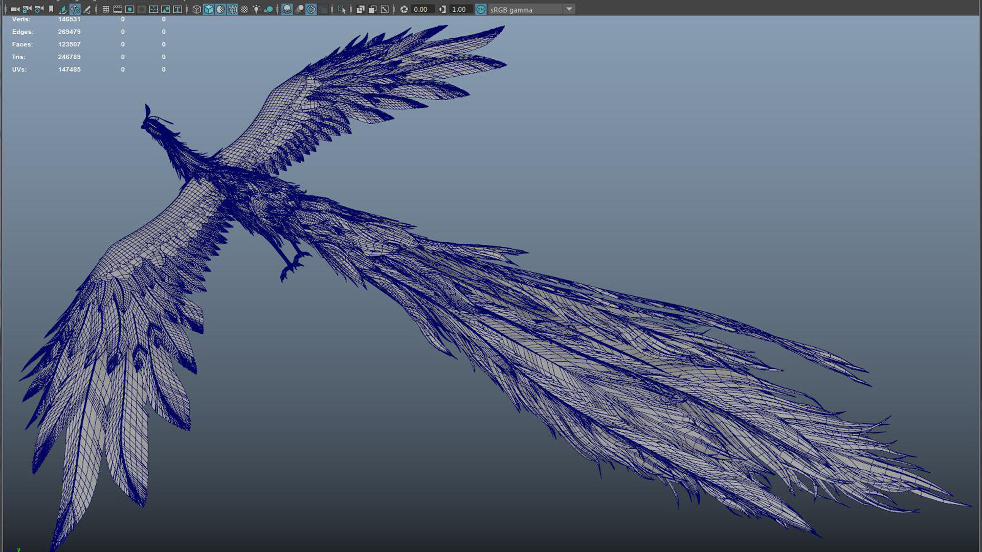 phoenix Undead bird phoenix 3D model_8