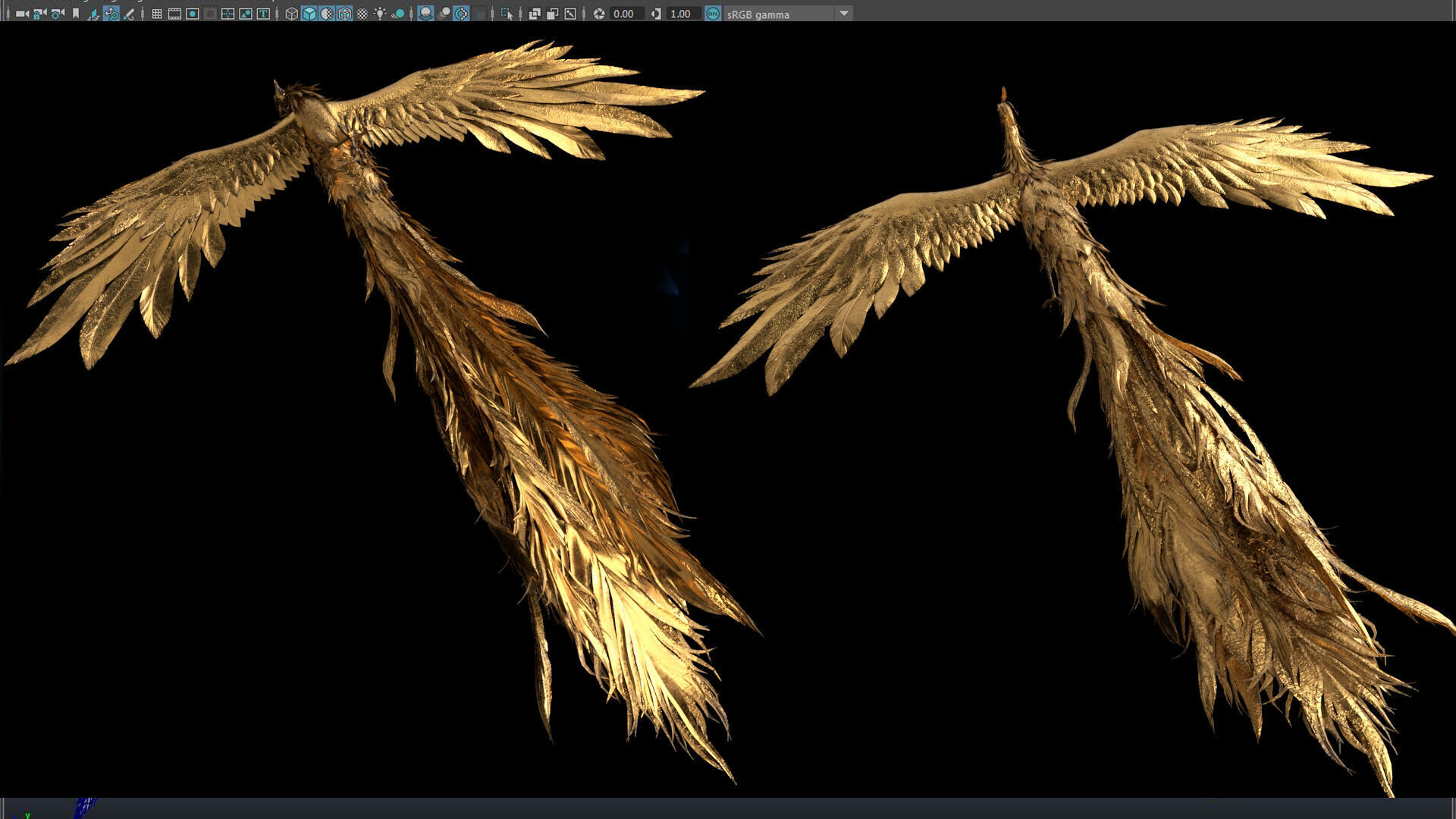 phoenix Undead bird phoenix 3D model_1