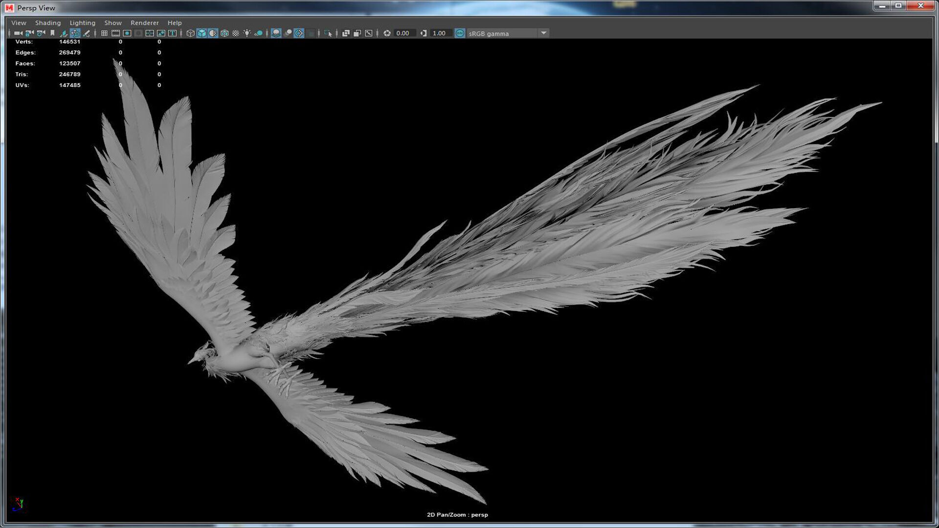phoenix Undead bird phoenix 3D model_6