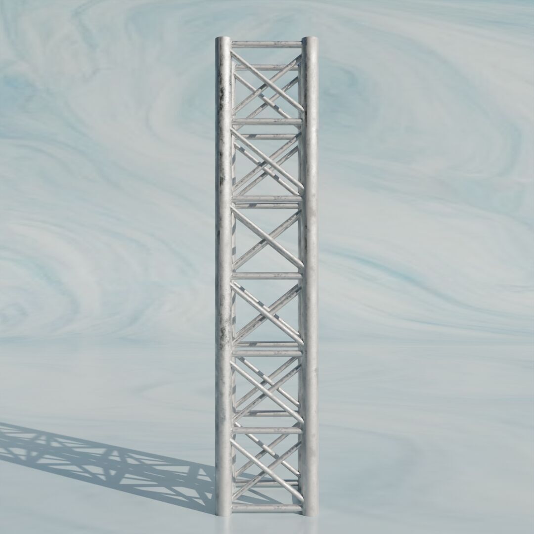 Steel Square Truss 2 Low-poly 3D model_8