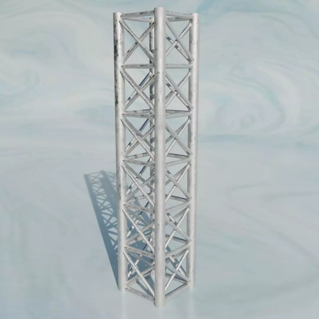 Steel Square Truss 2 Low-poly 3D model_0