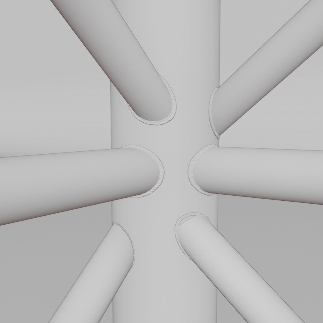 Steel Square Truss 2 Low-poly 3D model_7