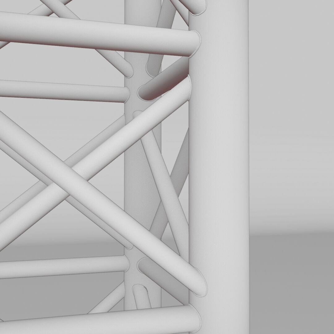 Steel Square Truss 2 Low-poly 3D model_5
