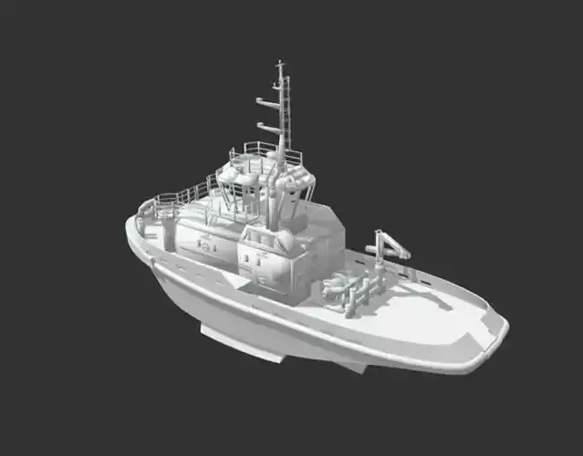 Tug Boat - Harbour Boat RC Conversion Kit 3D print model