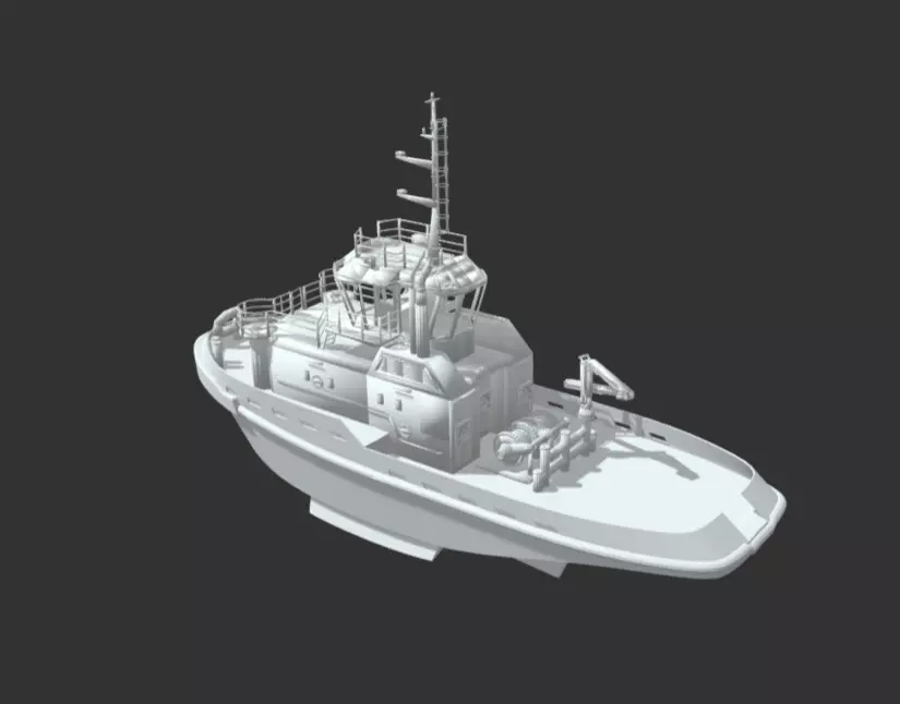 Tug Boat - Harbour Boat RC Conversion Kit 3D print model_0