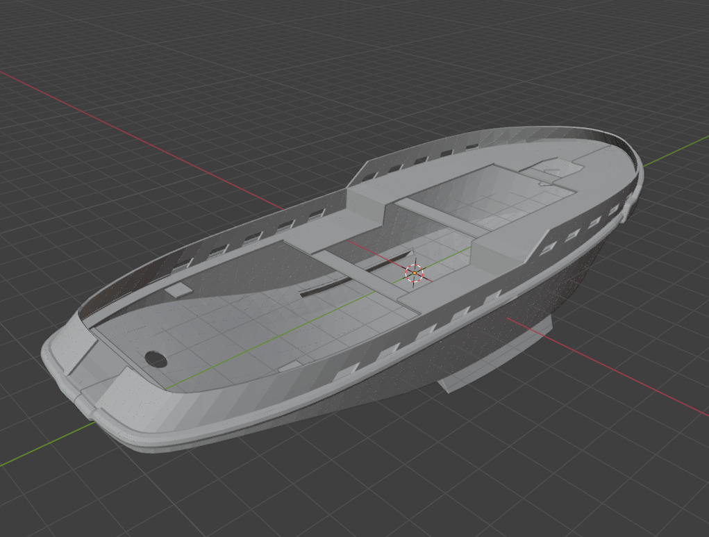 Tug Boat - Harbour Boat RC Conversion Kit 3D print model_7