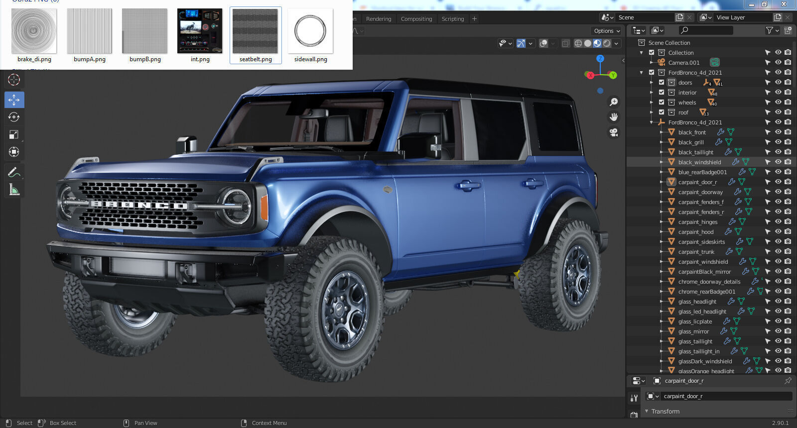 Bronco 4 door and 2 door 2021 3D model_65