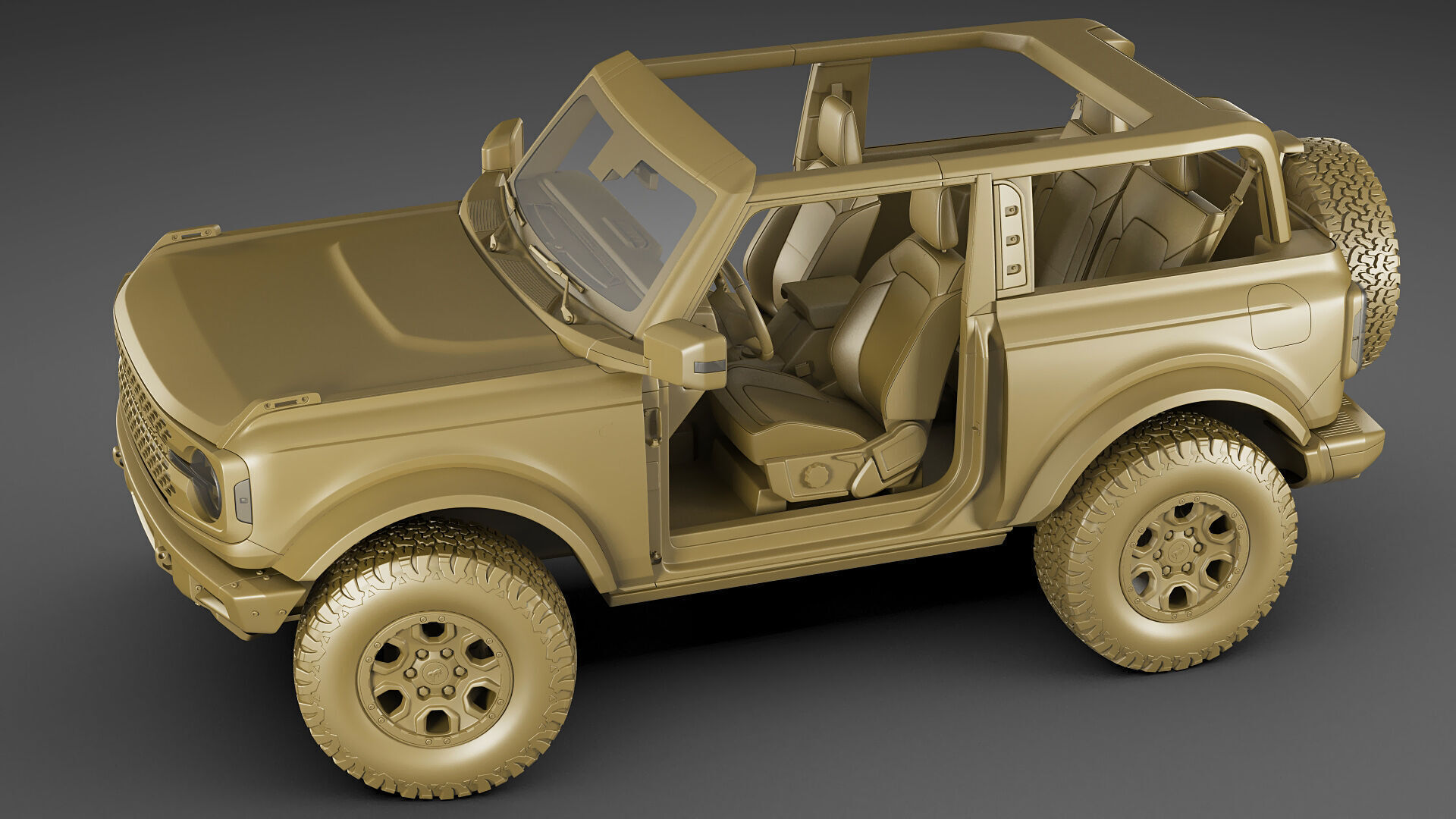 Bronco 4 door and 2 door 2021 3D model_45