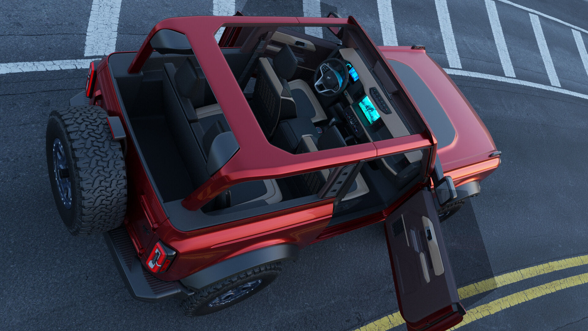 Bronco 4 door and 2 door 2021 3D model_41