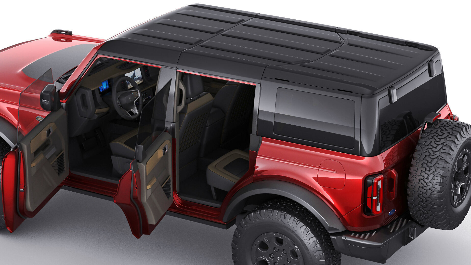 Bronco 4 door and 2 door 2021 3D model_11