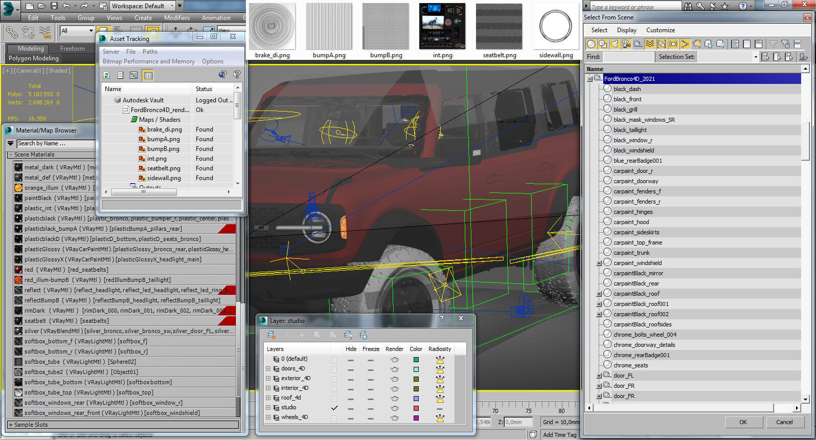 Bronco 4 door and 2 door 2021 3D model_63