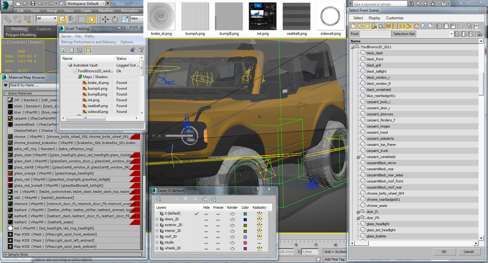Bronco 4 door and 2 door 2021 3D model_64