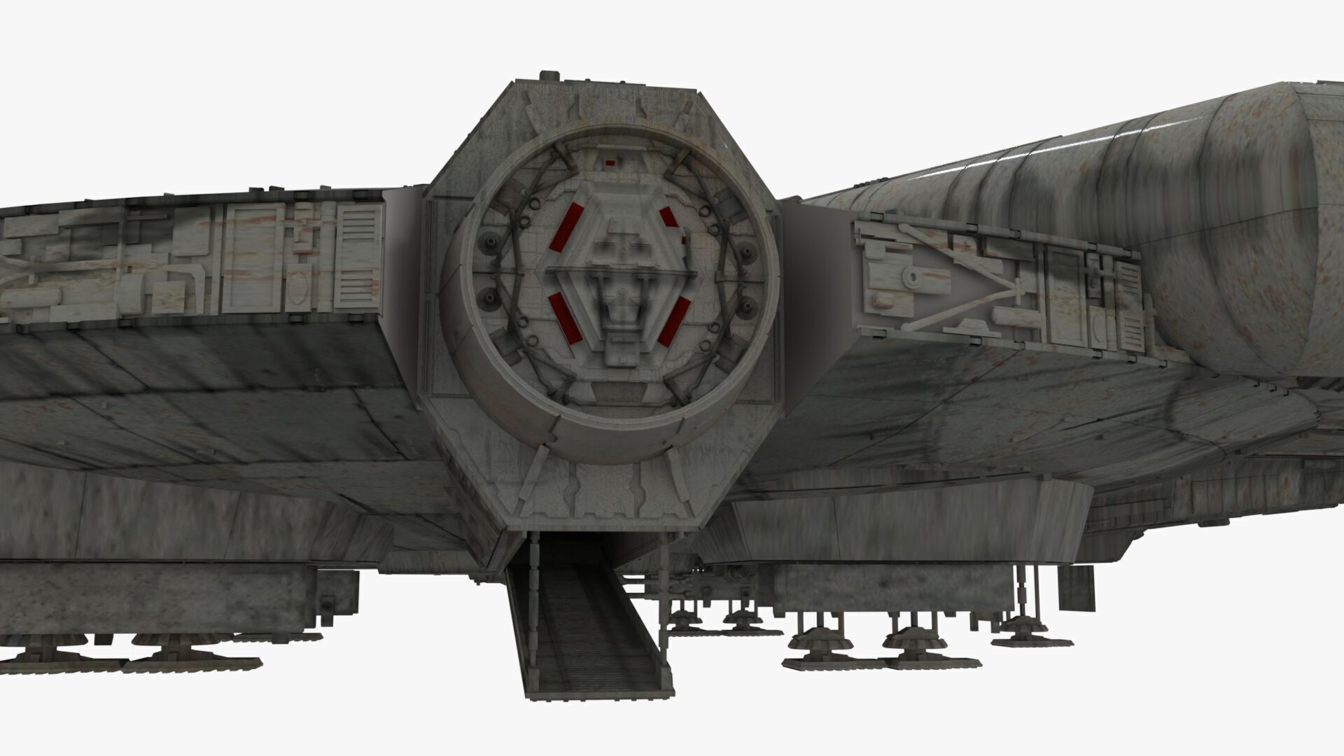 Millennium Falcon - Starship Starwar Low-poly 3D model_2